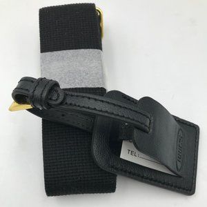 NEW Bric's Leather Luggage Tag & Duffel Shoulder Strap